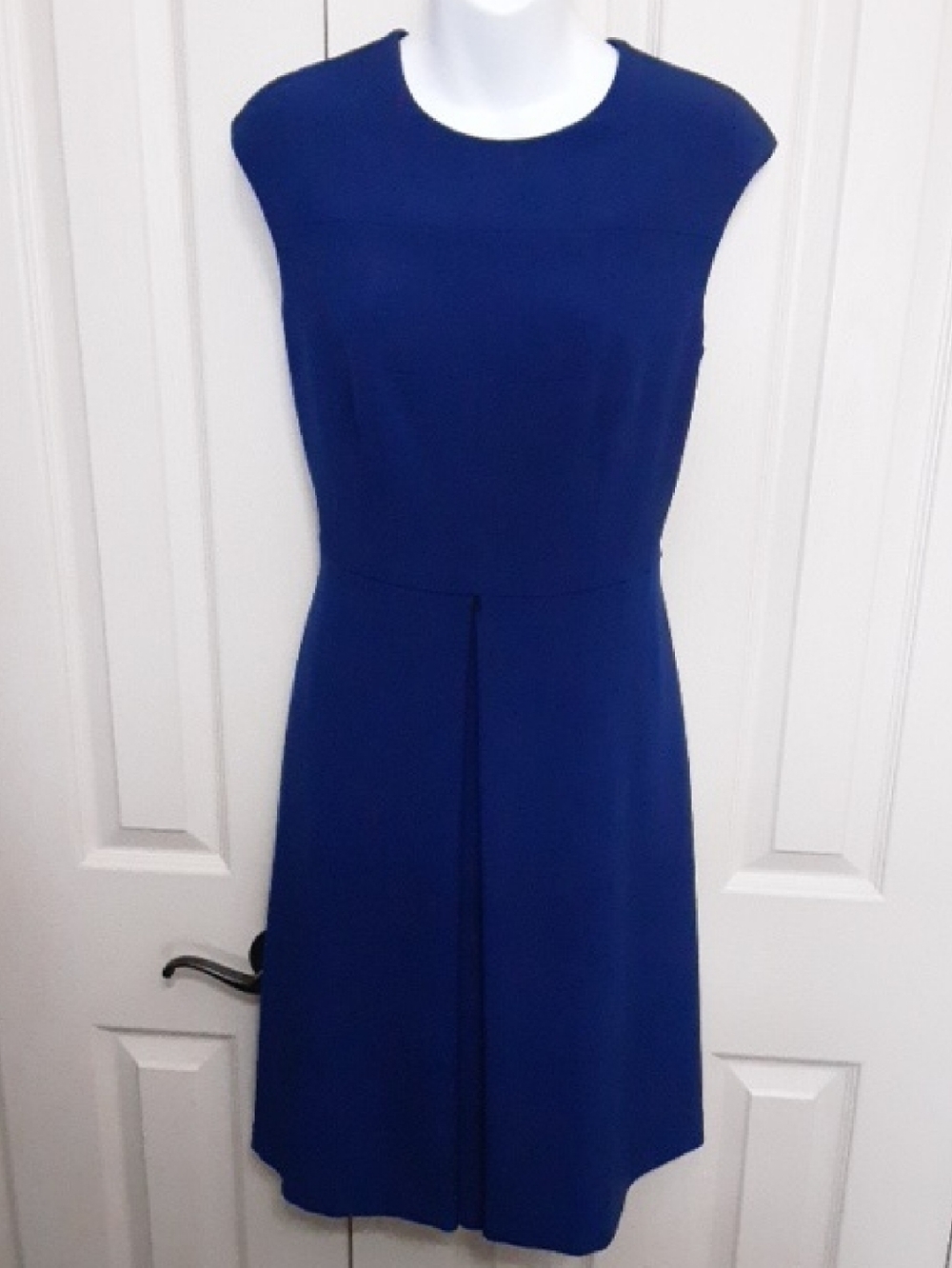Kasper Sleeveless Cobalt Blue Midi Dress